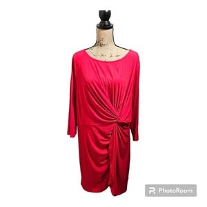 Lane Bryant Red Side Twist Dress Size 22/24